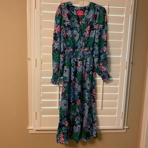 Loubella Smocked midi dress